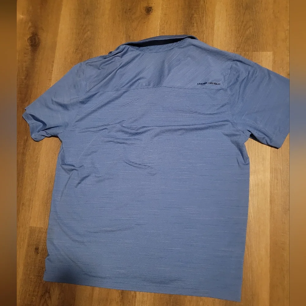 Under Armour Men's Slate Blue Polo Shirt - Picture 3 of 4